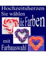 Dekoration zur Hochzeit, Herzdekoration aus Luftballons mit Farbauswahl, 65 cm Herzen