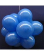 Ballonkugeln mit Luftballons, Latex 30cm Ø, 75 Stück / Blau