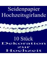 Seidenpapiergirlanden 10Stck. Weiß