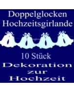 Doppelglockengirlanden 10Stck. Weiß