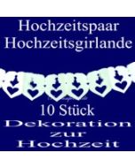 Hochzeitspaargirlanden 10Stck. Weiß