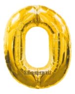 Folienballondeko &quot;0&quot; (heliumgefüllt)