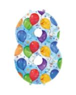 Luftballons Folienballon- Deko &quot;Balloons&quot; 8  inkl. Helium