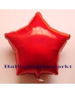 Sternballon, Rot, holografisch, Luftballon Stern, Ballonstern, Ballon in Sternform mit Ballongas Helium