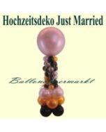 Hochzeitsdeko Just Married, Ballondeko mit Riesenballon