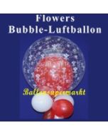 Flowers, Bubble Luftballon (mit Helium)