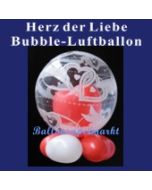 Herz der Liebe, Bubble Luftballon (mit Helium)