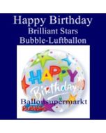 Happy Birthday Brilliant Stars, Bubble Luftballon (mit Helium)