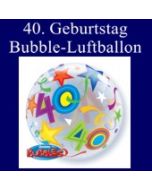 40. Geburtstag, Bubble Luftballon (mit Helium)