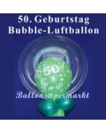 50. Geburtstag, Bubble Luftballon (mit Helium)