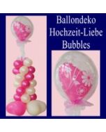 Ballondeko, Hochzeit und Liebe, Bubble Luftballon (mit Helium)