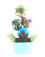 Mini-Karton: Auswahl 45cm Folienballons