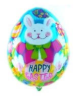 Osterei-Luftballon, Happy Easter, frohe Ostern, mit Helium