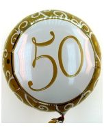 50 Jahre Ballon, zu Geburtstag, 50. Jubiläum, Luftballon aus Folie  (ohne Helium)