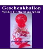 Geschenkballon Hochzeit: Wildes Hochzeitspärchen im Hochzeitsballon