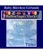 Baby-Bärchen-Girlande-Türkis