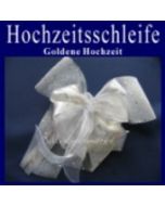 Hochzeitsschleife, Hochzeitsdeko-Zierschleife, Goldene Hochzeit