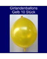 Kettenballons-Girlandenballons-Gelb-Metallic, 10 Stück