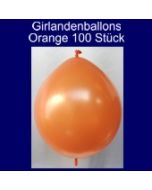 Kettenballons-Girlandenballons-Orange-Metallic, 100 Stück