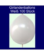 Kettenballons-Girlandenballons-Weiß-Metallic, 100 Stück