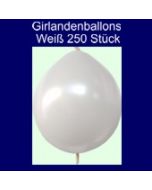 Kettenballons-Girlandenballons-Weiß-Metallic, 250 Stück