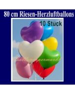 Riesenballons, Herzluftballons 10 Stück