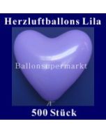 Herzluftballons Lila 500 Stück