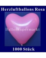 Herzluftballons Rosa 1000 Stück