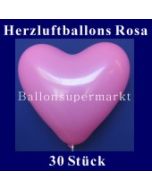 Herzluftballons Rosa 30 Stück