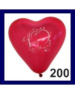 Herzballon I Love You 200 Stück