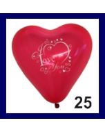Herzballon I Love You 25 Stück