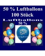 Luftballons 50 Prozent, 100 Stück