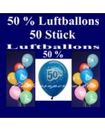 Luftballons 50 Prozent, 50 Stück