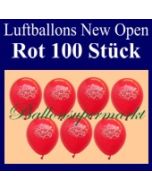 Luftballons Neueröffnung, New Open, Rot, 100 Stück