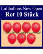 Luftballons Neueröffnung, New Open, Rot, 10 Stück