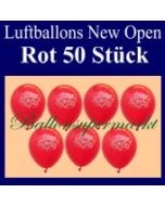 Luftballons Neueröffnung, New Open, Rot, 50 Stück