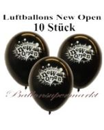 Luftballons Neueröffnung, New Open, Schwarz, 10 Stück