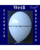 Luftballons Standard R-O 27 cm Weiss 10 Stück