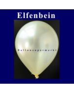 Luftballons Metallic 25 cm Elfenbein R-O 10 Stück