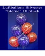 Luftballons Silvester &quot;Sterne&quot; 10 Stück