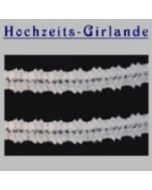 Hochzeitsdeko-Girlande Weiß 11cm / 10 Stück