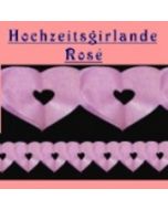 Hochzeitsdeko-Girlande Rosé 15 cm 10 Stück