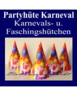Partyhüte zu Karneval und Fasching, 6 Karnevalshütchen