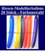 Riesen-Modellierballons, 20 Stück, Farbauswahl