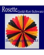 Rosette, Gold-Rot-Schwarz, Dekorosette Deutschland