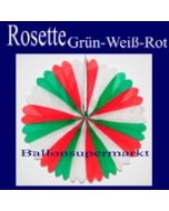 Rosette, Grün-Weiss-Rot, Dekorosette