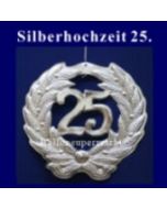 Silberne Hochzeit, 25 Jahre, Zahlendeko