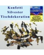 Silvester Konfetti Tischdekoration