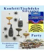 Tischdekoration Silvester Konfetti