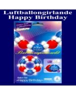 Girlande aus Luftballons, Geburtstag, Happy Birthday, Deko-Set